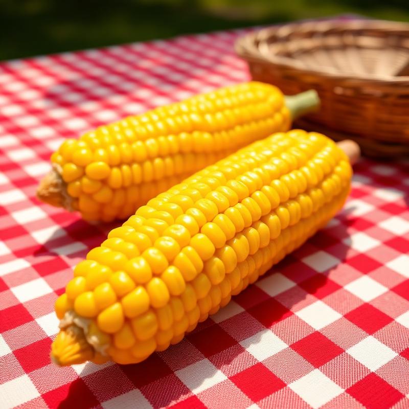 Boiled corn on the cob
