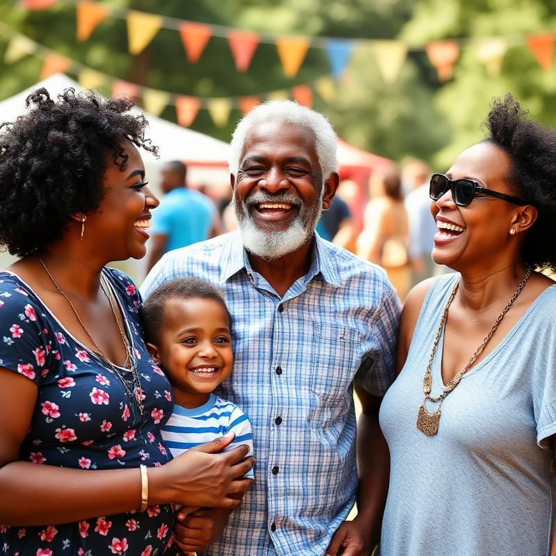 Families together at the festival