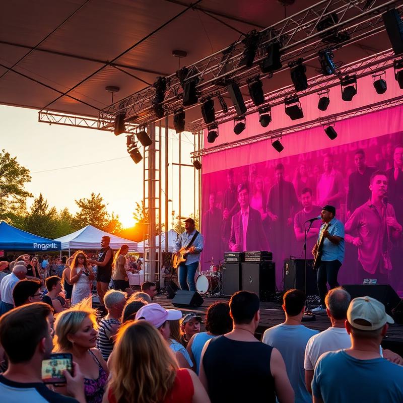 Live music on the stage