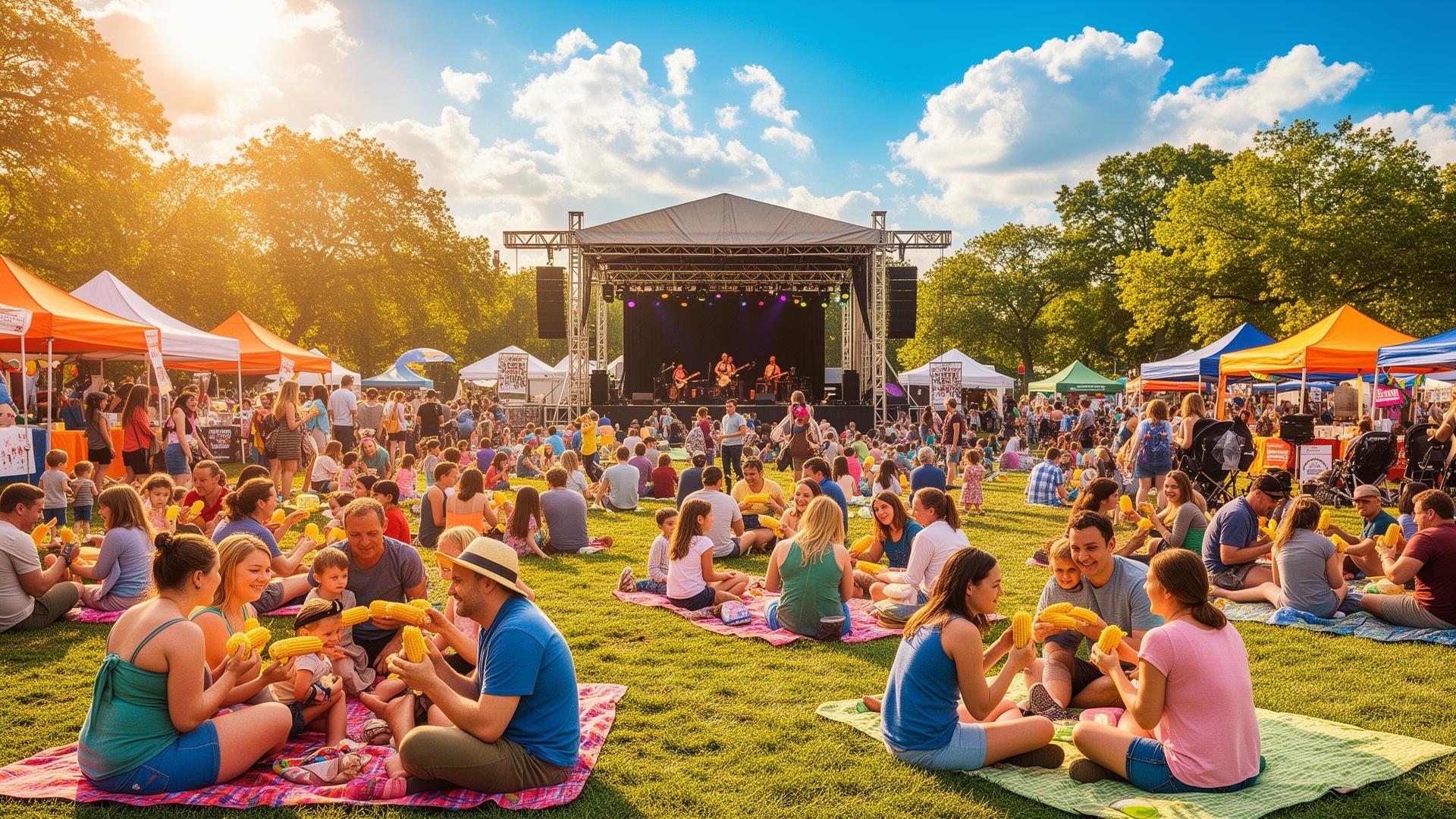Cleveland summer festival crowd at Wade Oval